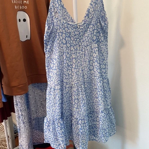 Sundress, baby blue and white floral. Brand new! - Picture 2 of 2